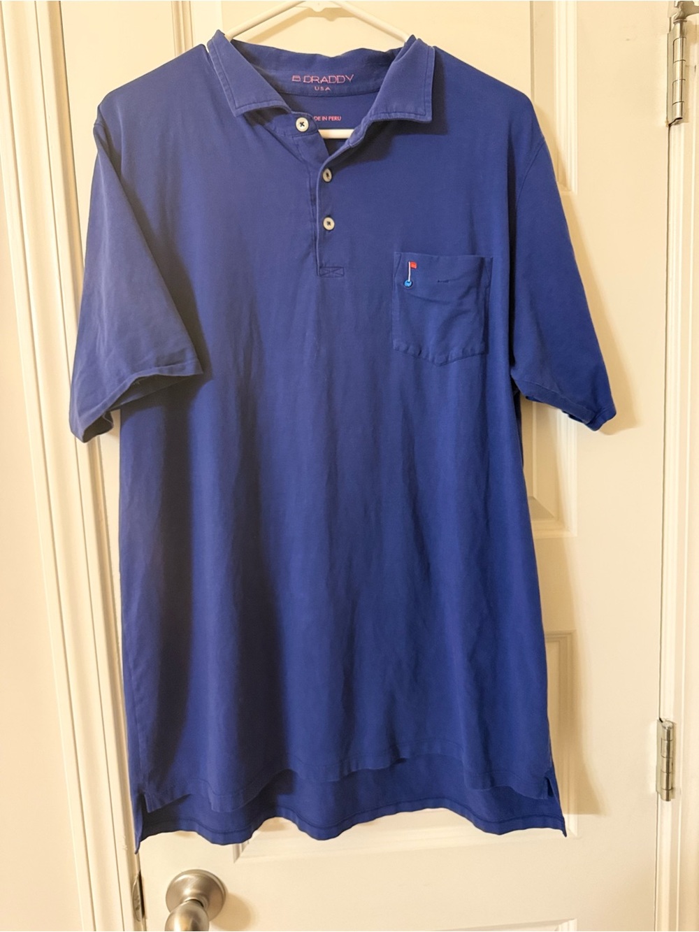B. Draddy Men's Blue Golf Polo Shirt Size XL